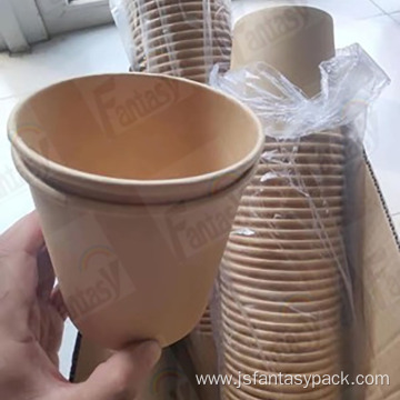 Disposable Paper Container Kraft Paper Salad Bowl